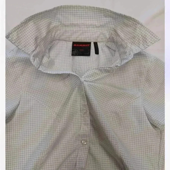 Mammut Short  Sleeve Grey Plaid Button Down Shirt Size Small - Picture 8 of 12